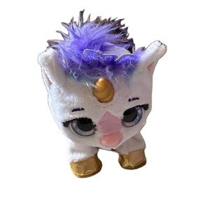 Present Pets Light Up Horn UNICORN Interactive Plush White Purple Kids Toy